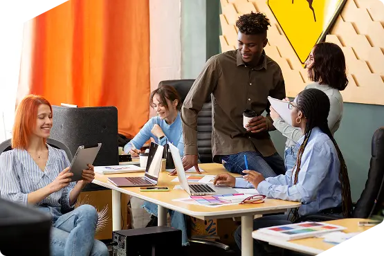 People on office setup